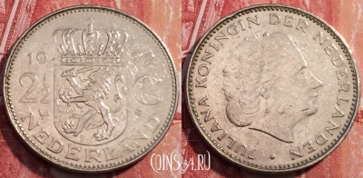 Нидерланды 2 1/2 гульдена 1972 года, KM# 191, 252-126