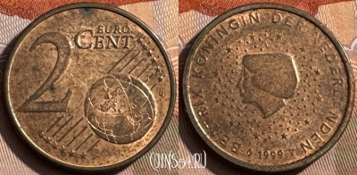 Нидерланды 2 евроцента 1999 года, KM# 235, 467s-490