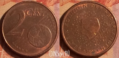Нидерланды 2 евроцента 2000 года, KM# 235, 098o-022