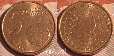 Нидерланды 5 евроцентов 2010 года, KM# 236, 311r-007