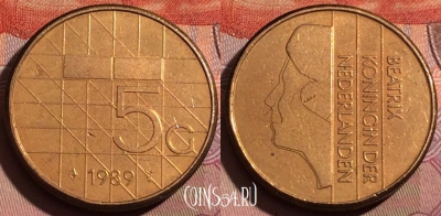Нидерланды 5 гульденов 1989 года, KM# 210, 223b-113
