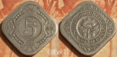 Нидерланды 5 центов 1923 года, KM# 153, 463q-565 ♛