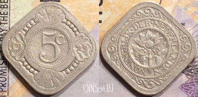 Нидерланды 5 центов 1929 года, KM# 153, a079-085