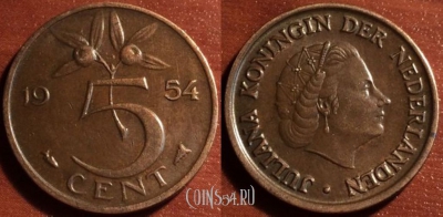 Нидерланды 5 центов 1954 года, 50-144
