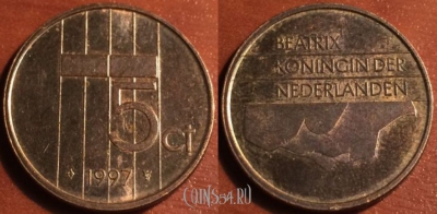 Нидерланды 5 центов 1997 года, 47-048