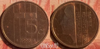 Нидерланды 5 центов 1998 года, KM# 202, 048n-095