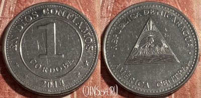 Никарагуа 1 кордоба 2014 года, KM# 101, 499р-101
