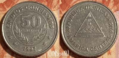 Никарагуа 50 сентаво 1997 года, KM# 88, 465q-006