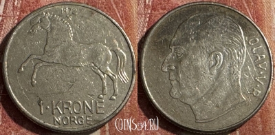 Норвегия 1 крона 1972 года, KM# 409, 471s-067