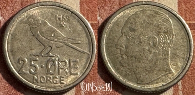 Норвегия 25 эре 1969 года, KM# 407, s489s-031