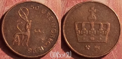 Норвегия 50 эре 1998 года, KM# 460, 388n-041