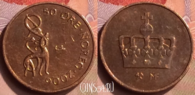 Норвегия 50 эре 2006 года, KM# 460, 416-113