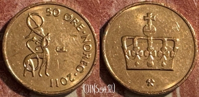 Норвегия 50 эре 2011 года, KM# 460, s471s-105 ♛