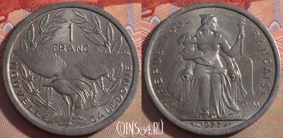Новая Каледония 1 франк 1977 года, КМ# 10, 101a-118