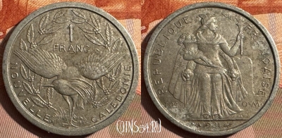 Новая Каледония 1 франк 1981 г., КМ# 10, 372s-103 ♛