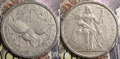 Новая Каледония 1 франк 1983 года, КМ# 10, 129-071