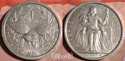 Новая Каледония 1 франк 1983 года, КМ# 10, 204c-063
