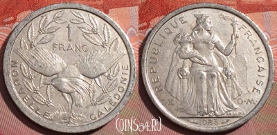 Новая Каледония 1 франк 1983 года, КМ# 10, 232a-006