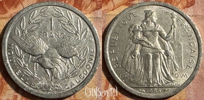 Новая Каледония 1 франк 1985 г., КМ# 10, 454s-065