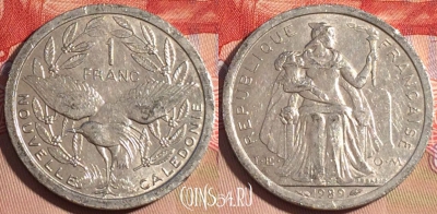 Новая Каледония 1 франк 1989 года, КМ# 10, 199a-083
