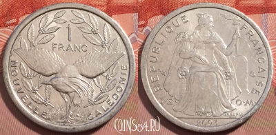 Новая Каледония 1 франк 2003 года, КМ# 10, UNC