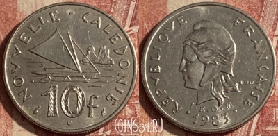Новая Каледония 10 франков 1983 года, КМ# 11, 094q-027 ♛