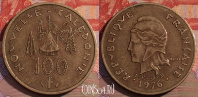 Новая Каледония 100 франков 1976 года, КМ# 15, 104c-130