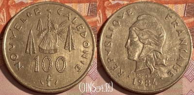 Новая Каледония 100 франков 1984 года, КМ# 15, 377p-087 ♛