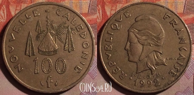Новая Каледония 100 франков 1992 года, КМ# 15, 237b-032