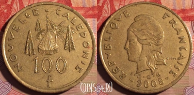 Новая Каледония 100 франков 2008 года, КМ# 15a, 201a-122