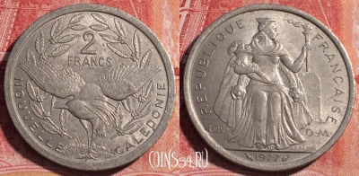 Новая Каледония 2 франка 1977 года, КМ# 14, 060c-061