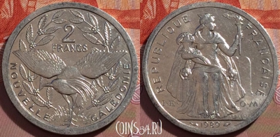 Новая Каледония 2 франка 1989 года, КМ# 14, 246-104