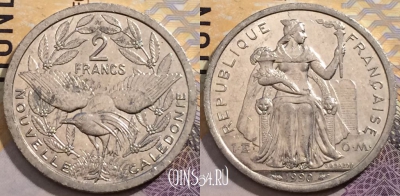 Новая Каледония 2 франка 1990 года, KM# 14, 205-080
