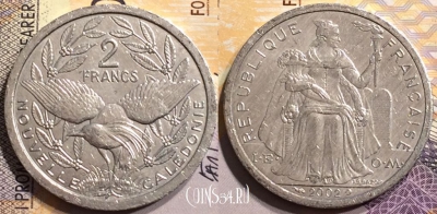 Новая Каледония 2 франка 2002 года, KM# 14, 145-086