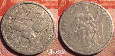 Новая Каледония 2 франка 2002 года, КМ# 14, 226a-086