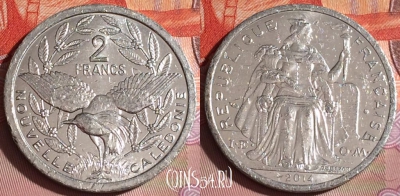 Новая Каледония 2 франка 2014 года, КМ# 14, 259c-076