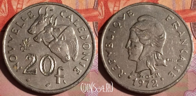 Новая Каледония 20 франков 1972 года, КМ# 12, 202c-140