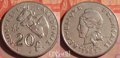 Новая Каледония 20 франков 1983 года, КМ# 12, 043i-080