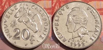 Новая Каледония 20 франков 1992 года, КМ# 12, 150c-058