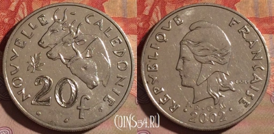 Новая Каледония 20 франков 2002 года, КМ# 12, 097c-090