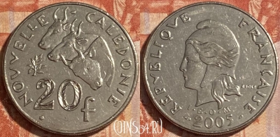 Новая Каледония 20 франков 2005 г., КМ# 12, 487р-123 ♛