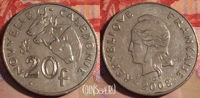 Новая Каледония 20 франков 2008 года, КМ# 12a, 198a-112