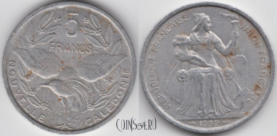 Новая Каледония 5 франков 1952 года, KM 4, 122-015