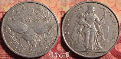 Новая Каледония 5 франков 1983 года, КМ# 16, 184j-008