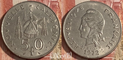 Новая Каледония 50 франков 1972 г., КМ# 13, 474r-086 ♛