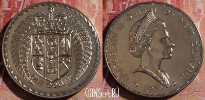 Новая Зеландия 1 доллар 1979 года, KM# 48, UNC, 264-145