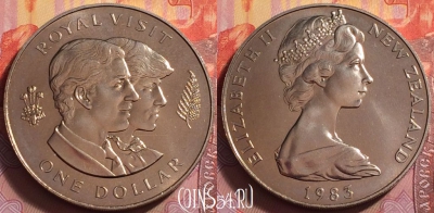 Новая Зеландия 1 доллар 1983 года, KM# 52, UNC, 062k-147