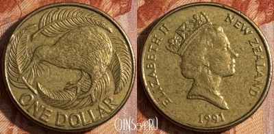 Новая Зеландия 1 доллар 1991 года, KM# 78, 149s-017