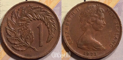 Новая Зеландия 1 цент 1973 года, KM# 31, 139-018