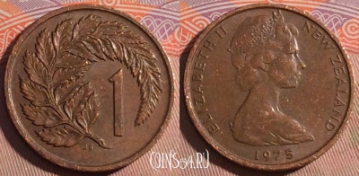 Новая Зеландия 1 цент 1975 года, KM# 31, 193a-108